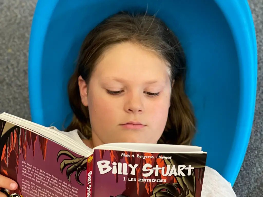 Student reading