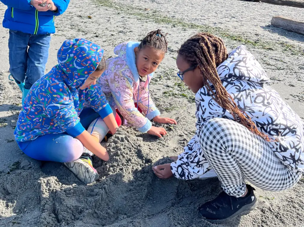 All-school field day at the beach
